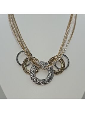 ✨2/$10✨ Open Rings Cooper Bronze Silver Gold Tone Multi Strand Circles 19''